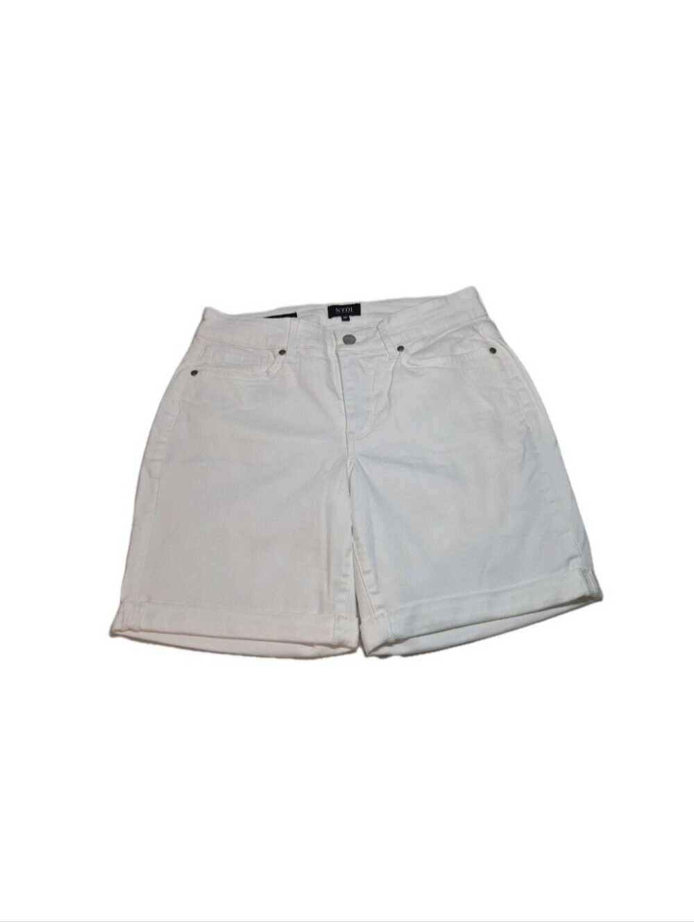Nydj Women's Shorts Size 8P White Stretch New Croped NWOT 37